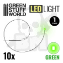 Zielone diody LED - 1mm