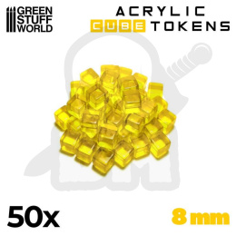 Yellow Cube tokens 8mm
