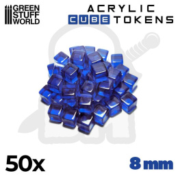 Gaming Tokens - Blue Cubes 10mm