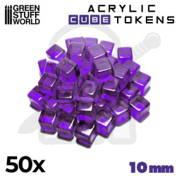 Gaming Tokens - Purple Cubes 10mm