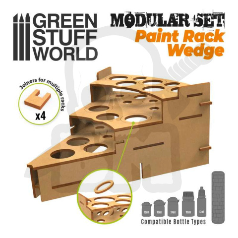 MDF Paint Organizer Wedge - organizer na farby