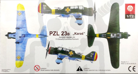 Plastyk S065 PZL 23B Karaś Lotnictwa Rumunii 1:72