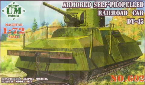 UM MT 602 Armoured Self Propelled Railroad Car DT-45 drezyna pancerna 1:72