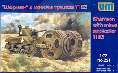 UM221 Sherman with mine exploder T1E3 1:72