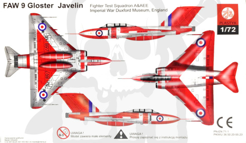 Plastyk S056 FAW9 Gloster Javelin A&AEE 1:72