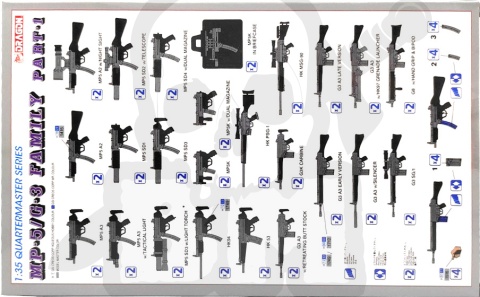 1:35 Dragon 3803 MP-5/G-3 Family vol.1