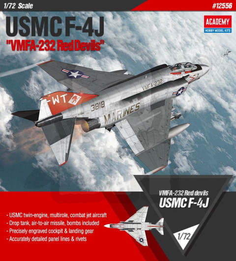 Academy 12556 USMC F-4J VFMA-232 Red Devils 1:72 Academy 12556 USMC F-4J VFMA-232 Red Devils 1:72