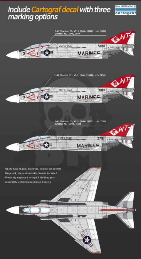 Academy 12556 USMC F-4J VFMA-232 Red Devils 1:72 Academy 12556 USMC F-4J VFMA-232 Red Devils 1:72