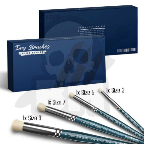 Premium Dry Brush Set - Blue Serie