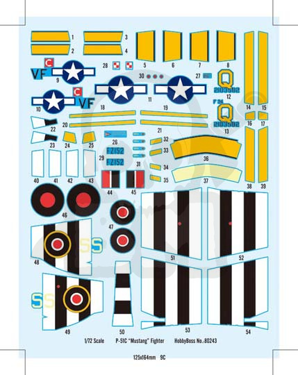 Hobby Boss 80243 P-51C Mustang polskie malowanie 1:72