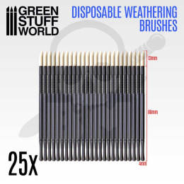 25x Disposable Weathering Brushes
