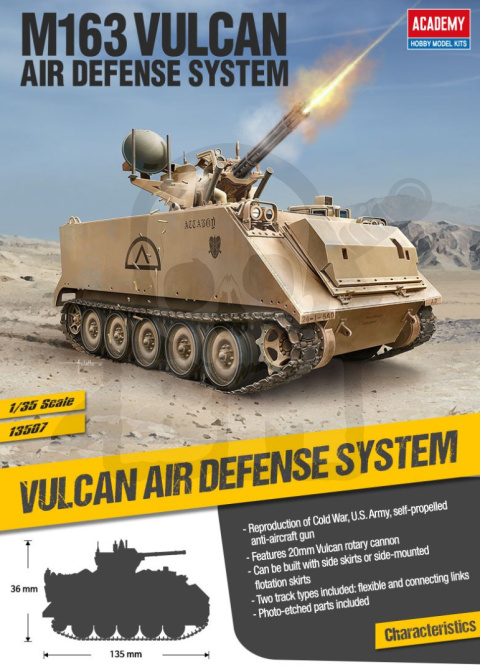 Academy 13507 M163 Vulcan U.S. Army 1:35 Academy 13507 M163 Vulcan U.S. Army 1:35