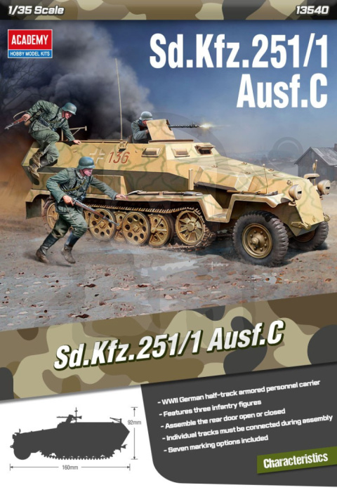 Academy 13540 German Sd.kfz.251 Ausf.C 1:35 Academy 13540 German Sd.kfz.251 Ausf.C 1:35
