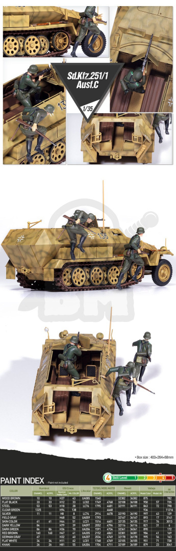 Academy 13540 German Sd.kfz.251 Ausf.C 1:35 Academy 13540 German Sd.kfz.251 Ausf.C 1:35
