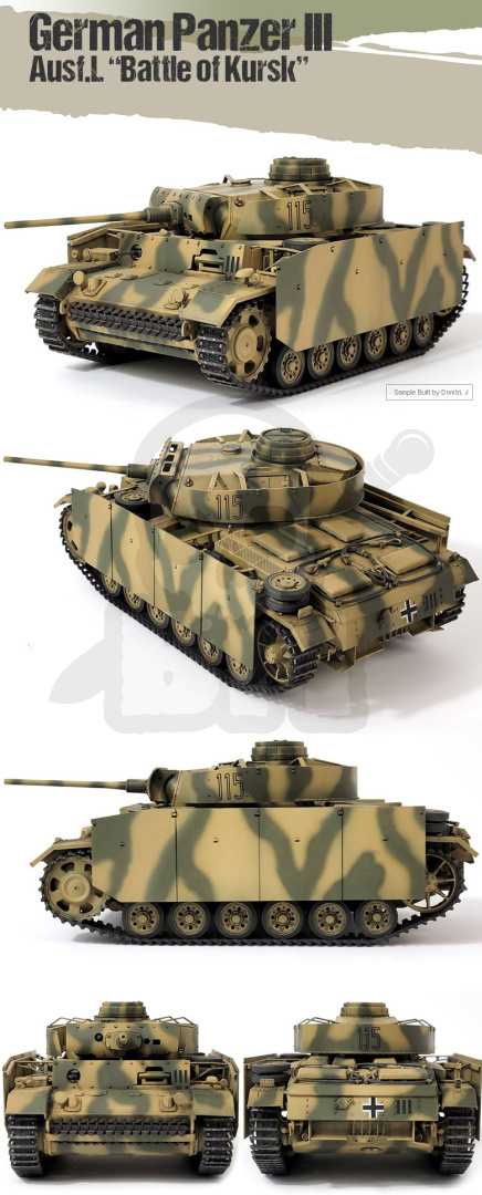 Academy 13545 German Panzer III Ausf.L Battle of Kursk 1:35 Academy 13545 German Panzer III Ausf.L Battle of Kursk 1:35