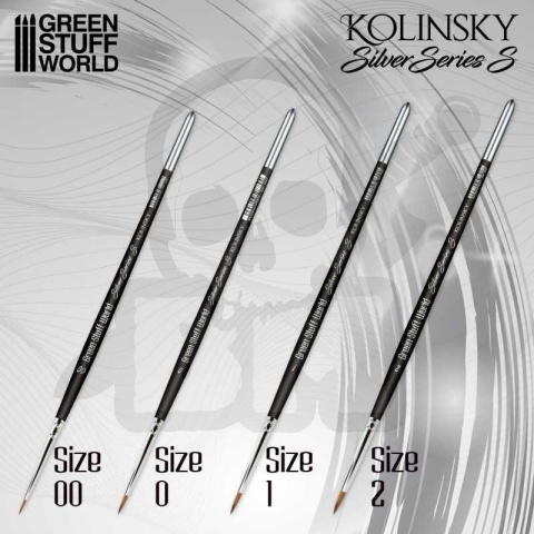 Green Stuff SILVER SERIES (SERIE-S) Kolinsky Brush - Size 0