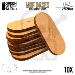 MDF Bases - Oval Pill 25x50mm