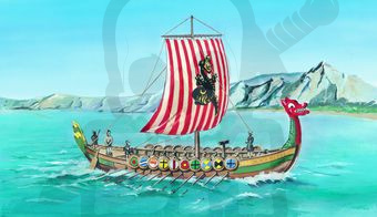 Smer 0902 Viking - Drakkar łódź Wikingów 1:60