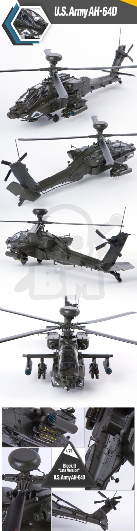 Academy 12551 AH-64D Block II Late Ver. US Army 1:72