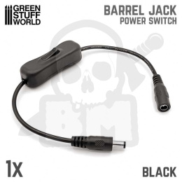 Barrel Jack Power Switch - Black