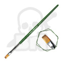 Green Series Flat Synthetic Brush - Size 6