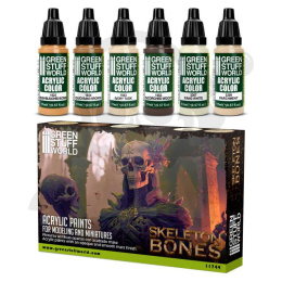 Green Stuff Paint Set - Skeleton Bones - farby 6szt.