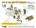 1:72 WW2 US Tank Crew With Equipment for M8 Scott & other US Motorised Howitzers