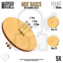 MDF Bases - Round 60 mm podstawki pod figurki 5 szt.