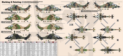Mistercraft D-61 Starter Set EC-665 Kangaroo Tigre 1:72 + farbki 2 pędzelki klej