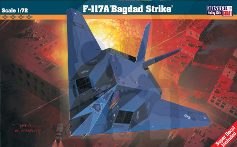 Mistercraft E-07 Starter Set F-117A Bagdad Strike 1:72+ fabki pędzelki klej