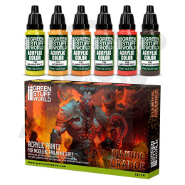 Green Stuff Paint Set - Flaming Orange - farby 6szt.