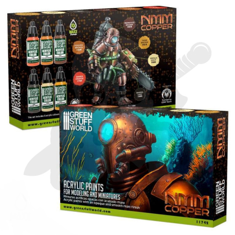 Green Stuff Paint Set - NMM Copper - farby 6szt. Green Stuff Paint Set - NMM Copper - farby 6szt.