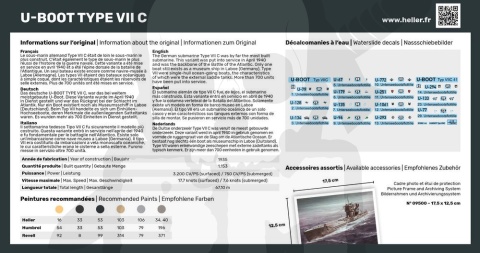 Heller 57002 Starter Set U-Boot Type VII C 1:400