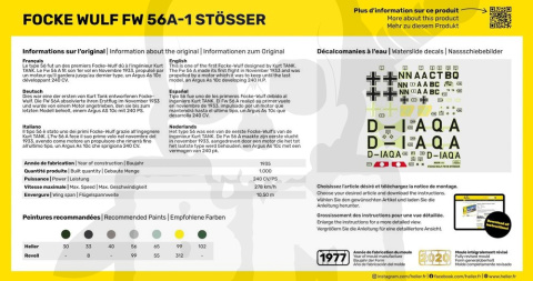 Heller 56238 Starter Set Focke Wulf Fw 56 Stosser 1:72