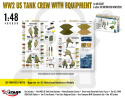 1:48 WW2 US Tank Crew With Equipment for M8 Scott & other US Motorised Howitzers
