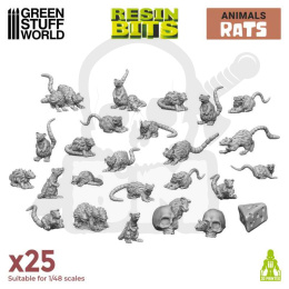 3D Printed Small Rats - szczury 25 szt.