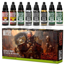 Green Stuff Paint Set - Chaotic Soldiers - farby 8x 17ml