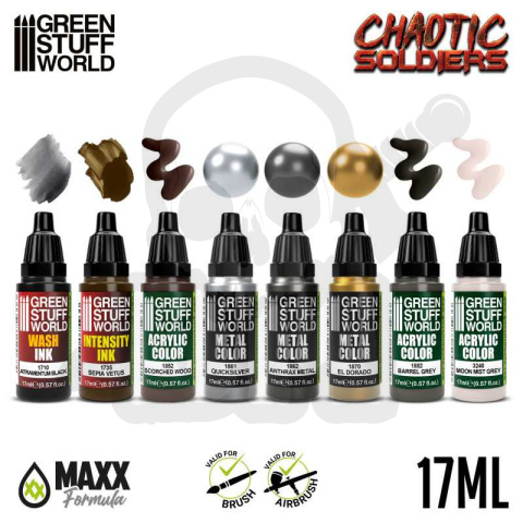 Green Stuff Paint Set - Chaotic Soldiers Green Stuff Paint Set - Chaotic Soldiers