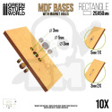 MDF Bases - Rectangle 25x50mm x10