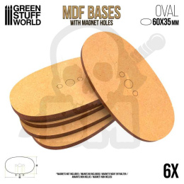 MDF Bases - Oval 60x35 mm podstawki pod figurki