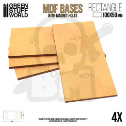 MDF Bases - Prostokąty 100x50 mm podstawki pod figurki