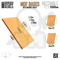 MDF Bases - Rectangle 75x50mm x8
