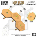 MDF Triple Hex bases 32mm - Type 1 podstawki x10