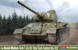 Academy 13554 Czołg T-34-85 Ural Tank Factory No.183 (polskie malowanie) 1:35