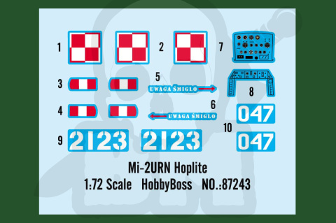 Hobby Boss 87243 Helikopter MI-2URN Hoplite (polskie malowanie) 1:72