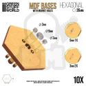 MDF Bases - Hexagonal 35 mm x10