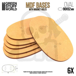MDF Bases - Oval 90x52 mm podstawki pod figurki