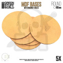 MDF Bases - Round 80mm x5