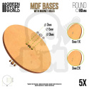 MDF Bases - Round 80mm x5