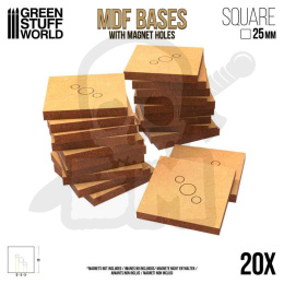 MDF Bases - Square 25 mm podstawki pod figurki